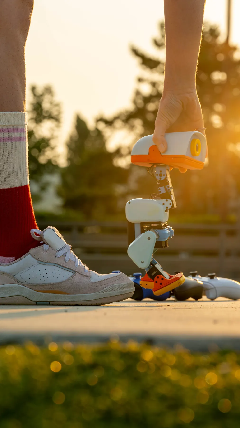 Microduck MD-01 rolling on skates
